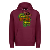 Burgundy Black History Month Premium Hoodie - HowdyJamesFarm