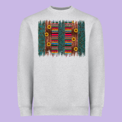 Sunflower Serape Brush Stroke Heavyweight Sweatshirt Designed By Artiststas
