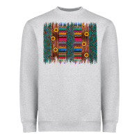Heather Grey sunflower serape brush stroke Heavyweight Sweatshirt - Artiststas