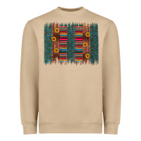 Mushroom sunflower serape brush stroke Heavyweight Sweatshirt - Artiststas