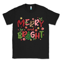 Black merry and bright Classic Tee - MaliasSmallBusiness