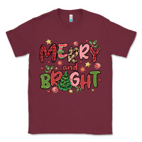 Burgundy merry and bright Classic Tee - MaliasSmallBusiness