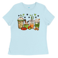 Baby Blue dog mom coffee Ladies Tee - Jasminsmagicworld