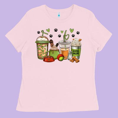 Dog Mom Coffee Ladies Tee Designed By Jasminsmagicworld