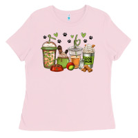 Bubblegum Pink dog mom coffee Ladies Tee - Jasminsmagicworld