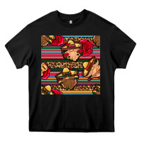 Black mexican gnomes seamless pattern Heavy Core Tee - BundleAndBundleShop