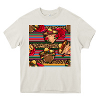 Cream mexican gnomes seamless pattern Heavy Core Tee - BundleAndBundleShop