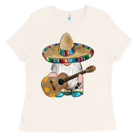 Bone mexican gnomes guitar sombrero serape Ladies Tee - Artiststas