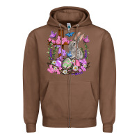 Chestnut Easter eggs and Bunny with Cross Easter Day Zipper Hoodie - HowdyJamesFarm