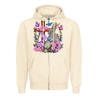 Sandshell Easter eggs and Bunny with Cross Easter Day Zipper Hoodie - HowdyJamesFarm
