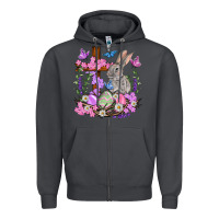 Smoke Easter eggs and Bunny with Cross Easter Day Zipper Hoodie - HowdyJamesFarm