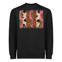 Black cactus leopard cowhide brush stroke Heavyweight Sweatshirt - Artiststas