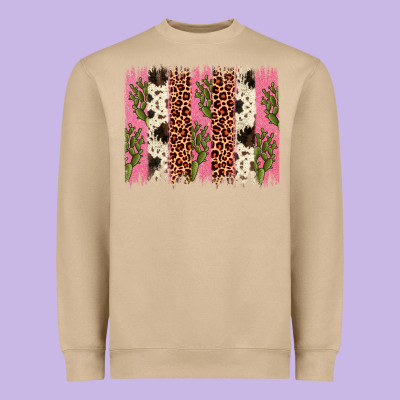 Cactus Leopard Cowhide Brush Stroke Heavyweight Sweatshirt Designed By Artiststas