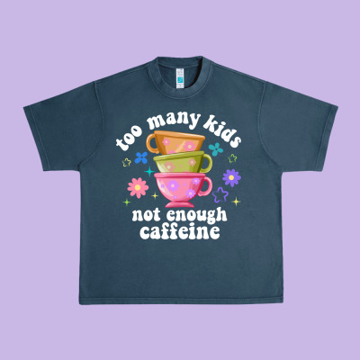 Too Many Kids Not Enough Caffeine Urban Heavy Tee Designed By Jahusdesignshop