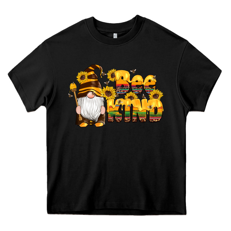 Western Bee Kind Gnomes Bee Honey Sunflowers Leopard Serape Heavy Core Tee by Artiststas | Teevron