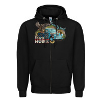 Black Truck USA country road take me home 4th of july Zipper Hoodie - HowdyJamesFarm