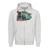 Dove Grey Truck USA country road take me home 4th of july Zipper Hoodie - HowdyJamesFarm