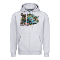 Heather Grey Truck USA country road take me home 4th of july Zipper Hoodie - HowdyJamesFarm
