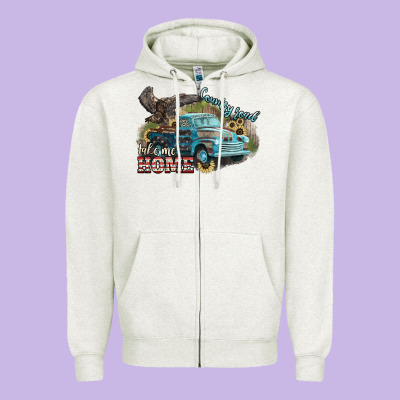 Truck Usa Country Road Take Me Home 4th Of July Zipper Hoodie Designed By Howdyjamesfarm