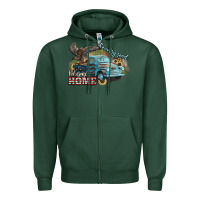 Sports Green Truck USA country road take me home 4th of july Zipper Hoodie - HowdyJamesFarm