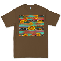 Cacao sunflower serape wood and cowhide Premium Tee - Artiststas