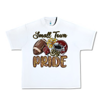 White small town big pride maroon yellow Urban Heavy Tee - MaliasSmallBusiness