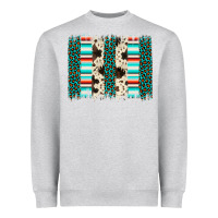 Heather Grey leopard cowhide brush stroke Heavyweight Sweatshirt - Artiststas