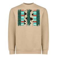 Leopard Cowhide Brush Stroke Heavyweight Sweatshirt | Teevron