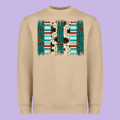 Leopard Cowhide Brush Stroke Heavyweight Sweatshirt Designed By Artiststas