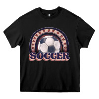 Black soccer rainbow Heavy Core Tee - JahusDesignShop