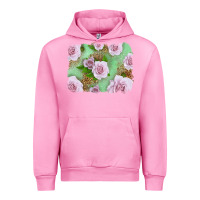 Fuchsia Pink Pink Roses Background Urban Hoodie - LillyAllenDesigns
