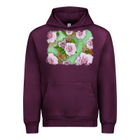Mauve Wine Pink Roses Background Urban Hoodie - LillyAllenDesigns