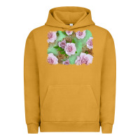 Pigment Peanut Butter Pink Roses Background Urban Hoodie - LillyAllenDesigns