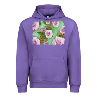 Tulip Pink Roses Background Urban Hoodie - LillyAllenDesigns