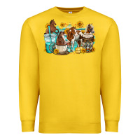 Lemon horses coffee cups Premium Sweatshirt - OliviaCreatesArt