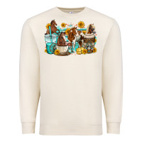 Sandshell horses coffee cups Premium Sweatshirt - OliviaCreatesArt