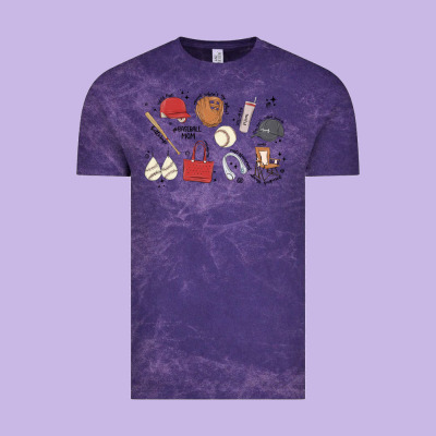 Baseball Mom Vintage Tee Designed By Maliassmallbusiness