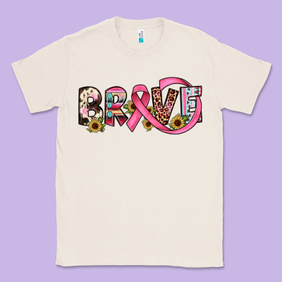 Brave Cancer Awareness Ribbon Classic Tee Designed By Jahusdesignshop