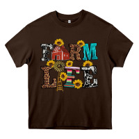Chocolate Brown western farm life Heavy Core Tee - Artiststas