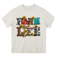 Cream western farm life Heavy Core Tee - Artiststas