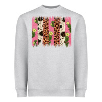 Heather Grey cactus leopard cowhide brush stroke Heavyweight Sweatshirt - Artiststas