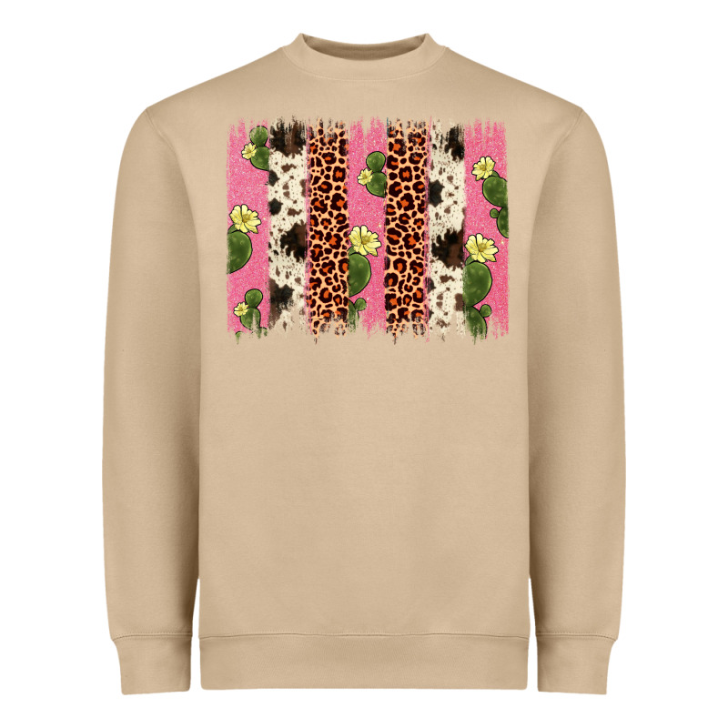 Cactus Leopard Cowhide Brush Stroke Heavyweight Sweatshirt by Artiststas | Teevron