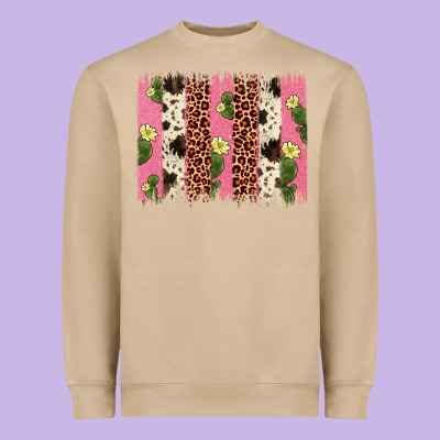 Cactus Leopard Cowhide Brush Stroke Heavyweight Sweatshirt Designed By Artiststas