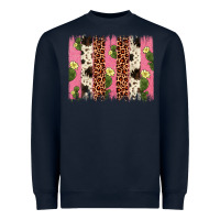Navy cactus leopard cowhide brush stroke Heavyweight Sweatshirt - Artiststas