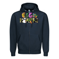 Navy Egg hunter Easter Day Zipper Hoodie - HowdyJamesFarm