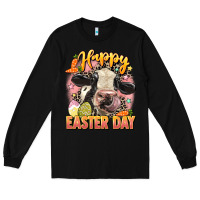Black Happy Easter Day Long Sleeve Tee - LillyAllenDesigns