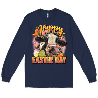Navy Happy Easter Day Long Sleeve Tee - LillyAllenDesigns
