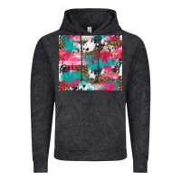 Leopard Cowhide Pink Turquoise Glitter Vintage Hoodie | Teevron