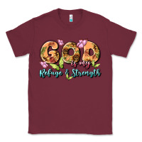 Burgundy god is my refuge and strength Classic Tee - MaliasSmallBusiness