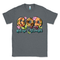 Charcoal Heather god is my refuge and strength Classic Tee - MaliasSmallBusiness